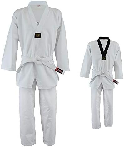 Twister Taekwondo Uniform 8oz Poly/Cotton White-V