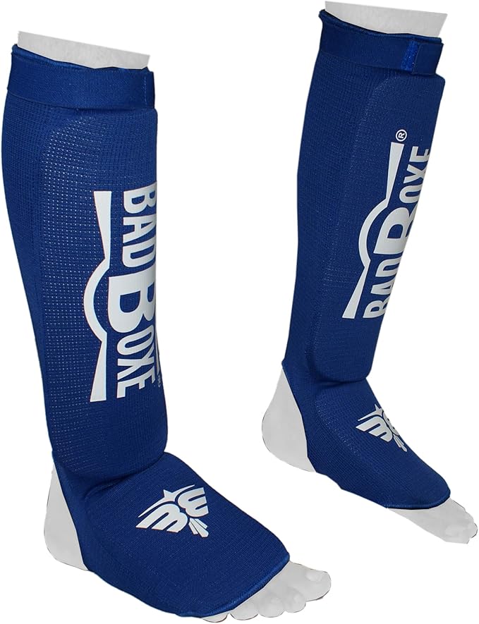 Twister Muay Thai Boxing Kickboxing Karate Taekwondo MMA | Elastic Cotton Cloth Shin & Instep Padded Guards | Shin in Steps Shin Guards Pair