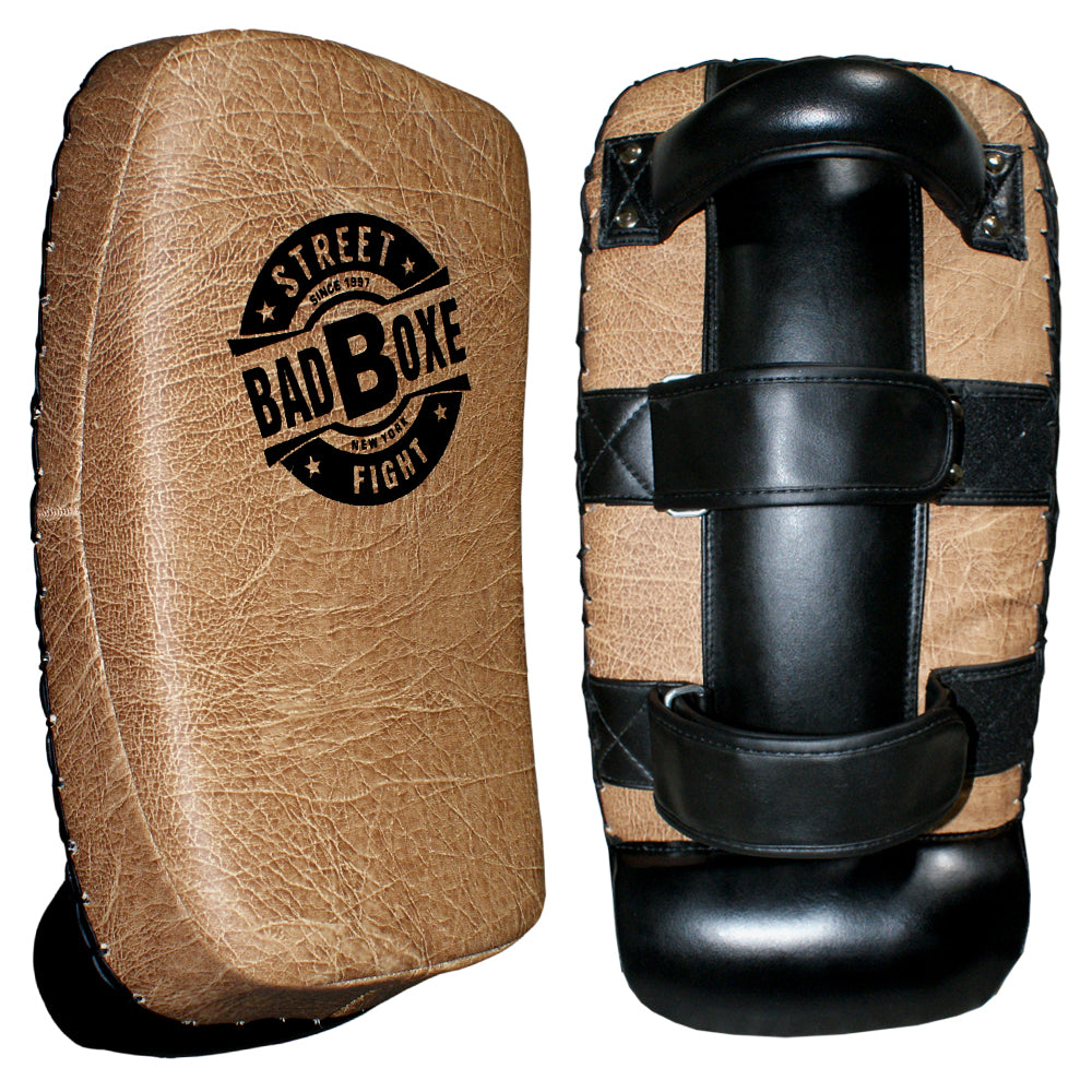 BOOSTER MUAY THAI BOXING MMA PAOS CURVED FOCUS MITTS PADS Leather Blac